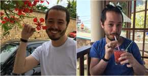 Victor viaja sem a mãe e fotografa todas as poses que ela faria