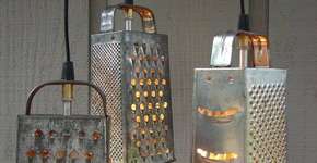 Aprenda a fazer luminária com objetos da cozinha