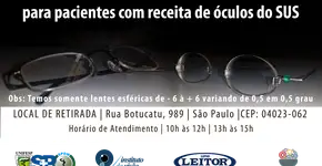 Distribuição gratuita de óculos