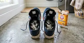 coloque este pó em sapatos fedorentos, e na manhã seguinte toda a família ficou maravilhada