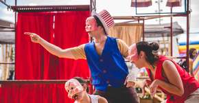 Coletivo Menelão apresenta espetáculo “Pão e Circo” no Parque da Juventude Città Di Maróstica