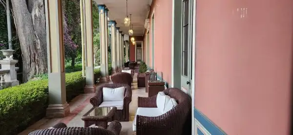 Varanda onde acontecem as degustações exclusivas