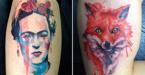 Galeria: conheça a ‘tatuagem em aquarela’ de Victor Otaviano