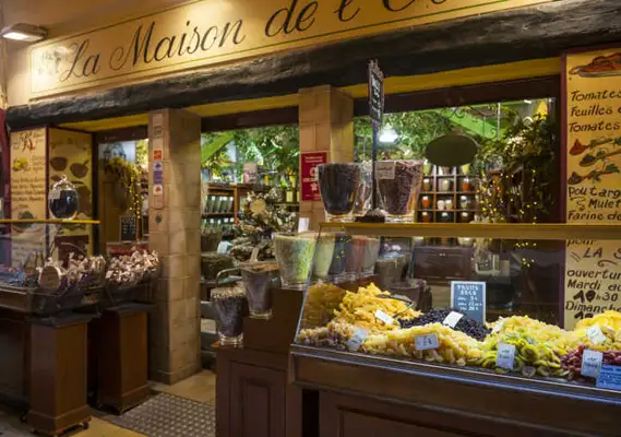 La Maison de l'Olive, na Rue Pairoliere, na Cidade Velha de Nice