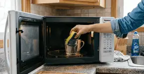 Por que você deve colocar a esponja úmida no micro-ondas antes de lavar a louça do jantar