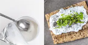 Coalhada feita com iogurte de potinho e nada mais