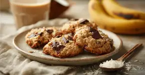 Lanche rápido: Biscoitos de banana sem farinha para fazer em 15 minutos