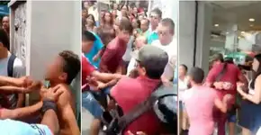Homem enfrenta multidão e impede linchamento de rapaz após furto