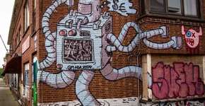 Uma cidade abandonada pelas pessoas e ocupada pelo graffiti