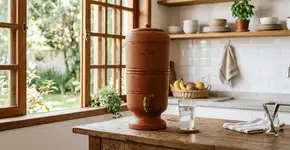 O filtro de barro é muito resistente, mas nunca o deixe perto de eletrônicos