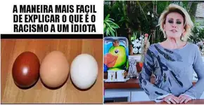 Ana Maria Braga utiliza de ovos para explicar e criticar o racismo na Globo