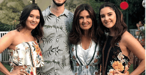 Fátima Bernardes se ‘derrete’ no aniversário dos trigêmeos