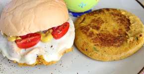 Receita de hambúrguer vegetariano de grão-de-bico