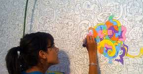 Papel de parede para as as crianças pintarem