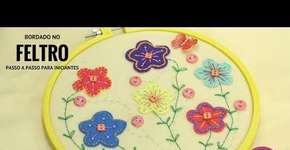 Bordado com aplicação em feltro