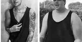 Filho de Solange Almeida emagrece 75 kg e mostra antes e depois