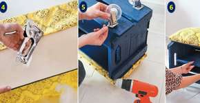 Faça de um caixote de feira em peça 2 em1: banco e sapateira