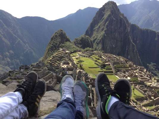 Beatriz Tomazela Teodoro foi com dois amigos para Machu Picchu