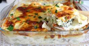 Gratinado de legumes colorido: cremosidade pura