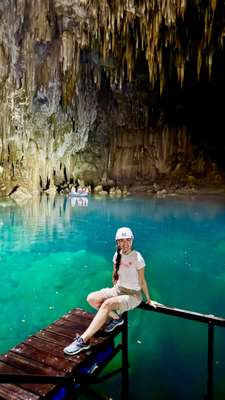 Abismo Anhumas tem descida de 72 metros para dentro da caverna, com rapel elétrico