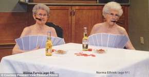 Idosos posam nus para ajudar crianças