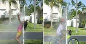 Muito calor? Aprenda a simular uma chuva no quintal