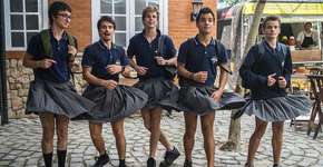 Em ‘Malhação’, alunos revoltados vão de saia para o colégio