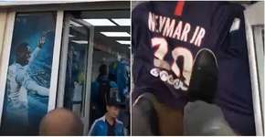Camisa de Neymar vira pano de chão em loja de time na França