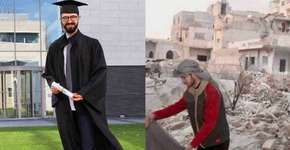 Jovem que fugiu da guerra na Síria viraliza com foto de antes e depois