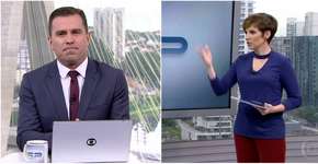 Ao vivo, repórter da Globo chama Rodrigo Bocardi de ‘rabugento’