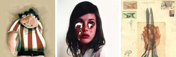 Mostra dos três artistas