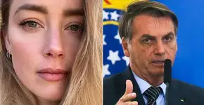 Provavelmente desocupado, Bolsonaro alfineta Amber Heard sobre Jhonny Depp