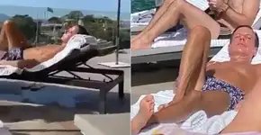 Fotos de Doria tomando sol sem máscara na piscina de hotel viralizam