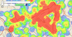 Mapa do amor em São Paulo