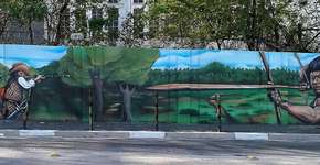 Mural conta história de um dos bairros mais antigos de SP