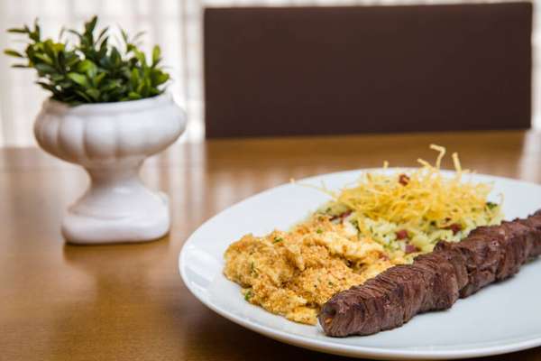 Fraldinha grelhada, do Olivae, no Distrito Federal. Foto: Rener Oliveira