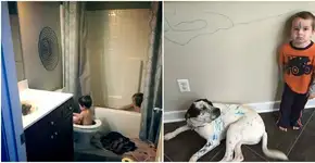 Fotos mostram o que acontece quando as crianças estão em silêncio