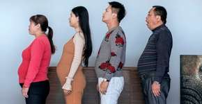 Família chinesa perde peso unida e posta resultados na internet