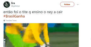 Tite leva tombo em comemoração de gol do Brasil e vira meme