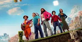 Jason Momoa e Jack Black na adaptação live‑action de Minecraft, agora no streaming