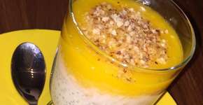 Receita de pudim de chia com mousse de manga