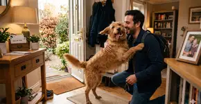 Nem feliz, nem emocionado: é isso que significa quando seu cachorro fica agitado ao você chegar em casa