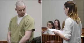 Mulher lê carta em tribunal e confronta irmão que a estuprou