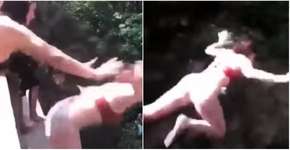 Jovem quebra 5 costelas após ser empurrada de ponte por amiga