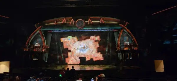 Local onde o show interativo The Untrainable Dragon