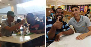 Vídeo mostra garçom ajudando mulher com deficiência a se alimentar