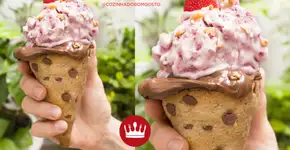 Cone de Cookie: uma casquinha diferente para comer com sorvete