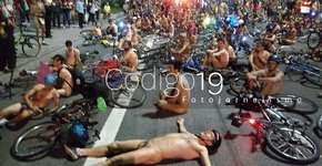 Pedalada Pelada na avenida Paulista