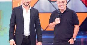 Gugu presenteia apresentador da Record em amigo secreto