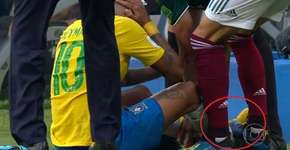 Pisão em Neymar durante o jogo deixa torcida pistola